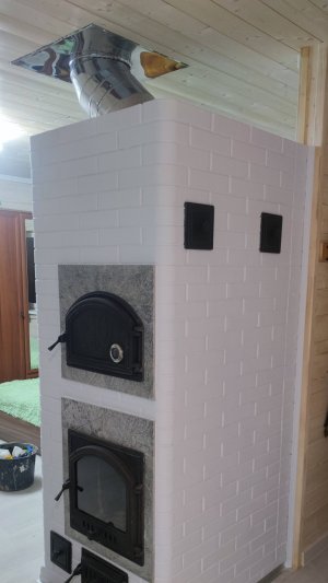 Покраска печи.