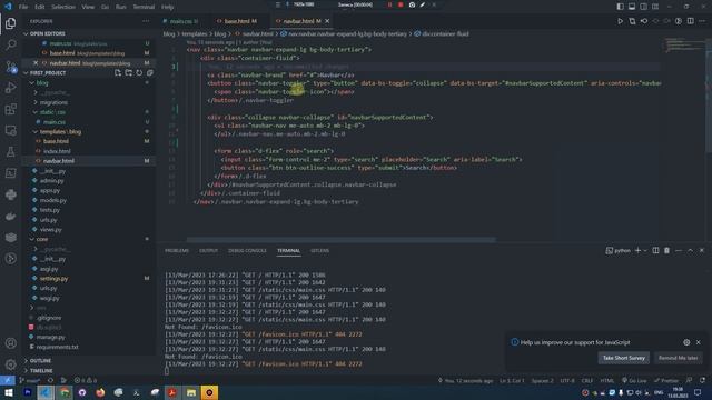 Django Blog Добавление GFonts #6 #reactjs #проект #django #js #python смотреть онлайн