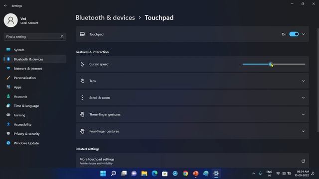 Change Touchpad Cursor Speed on Windows 11 смотреть онлайн