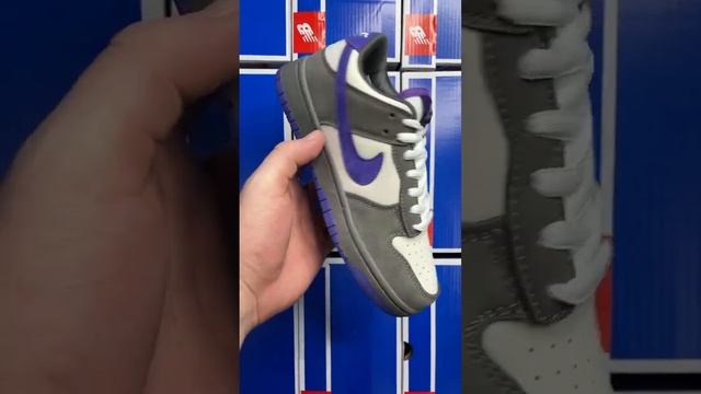 Nike SB Dunk детские (серо-фиолетовые) смотреть онлайн