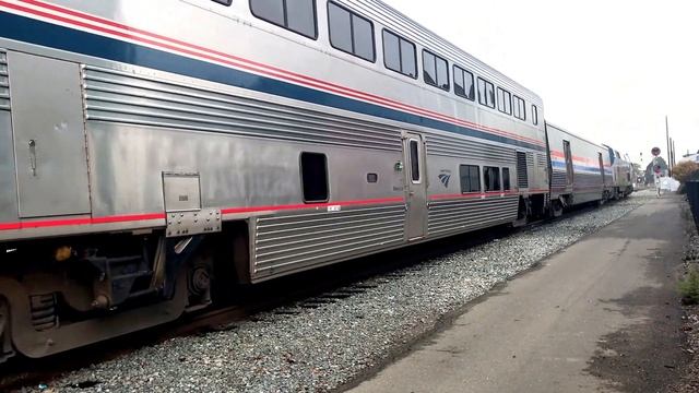 AMTRAK Emeryville-Chicago 'California Zephyr' begins its journey east from Emeryville, CA смотреть онлайн