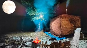 Взял с собой жену показать, где мужики зимуют. Рыбалка с ночевкой