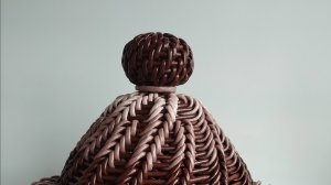 Мастер-класс КНОПКИ-ШАРИК на крышку Конфетницы - Юла, корневым плетением, 3 часть