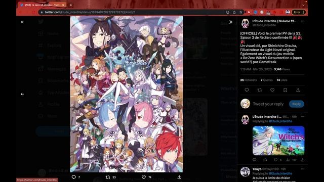 Re:Zero Season 3 CONFIRMED : Will Adapt Arcs 5 And 6 , New RPG Game And More! Anime Japan 2023