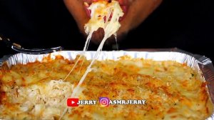ASMR MAC N CHEESE NO TALKING EATING STIRRING FAST AND SLOW MUKBANG 먹방 BIG BITES JERRY CHEESIEST
