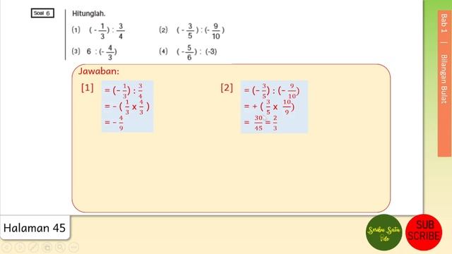 MATEMATIKA KELAS 7 HALAMAN 45-46 KURIKULUM MERDEKA PEMBAGIAN DAN KEBALIKANNNYA смотреть онлайн
