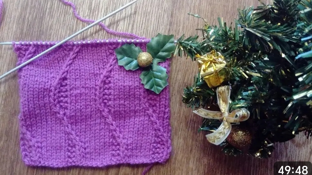 Вяжем красивый рельефный узор "волна" / Мастер класс по вязанию смотреть онлайн