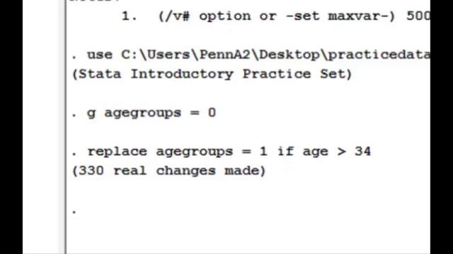 Introduction to Stata - Generating variables using the generate, replace, and label commands смотреть онлайн