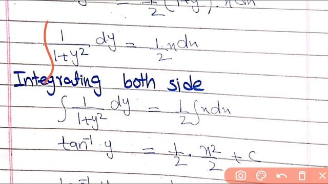 1/x dy/dx=1/2(1+y²)|Math 12 Ch.3 Ex.3.8 Q No.9|#integration |#differentialequation|#mathematician смотреть онлайн