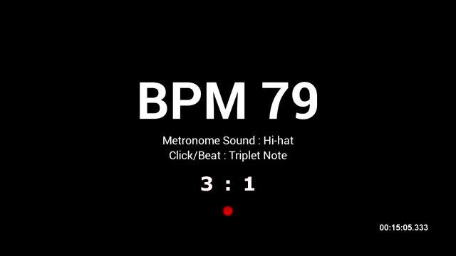 Metronome BPM 79 / Hi-hat / Triplet смотреть онлайн