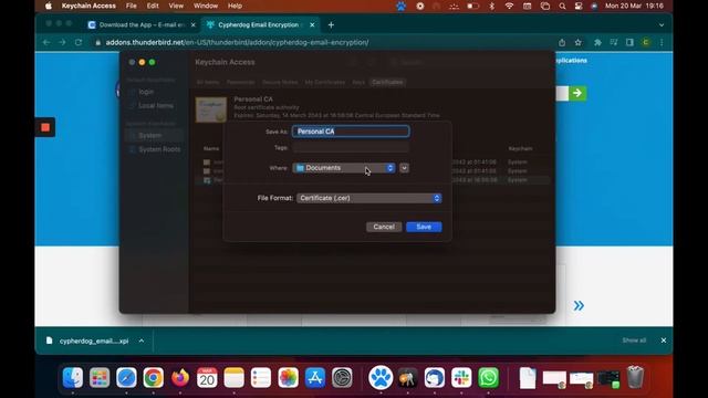 Thunderbird Plugin (macOS)