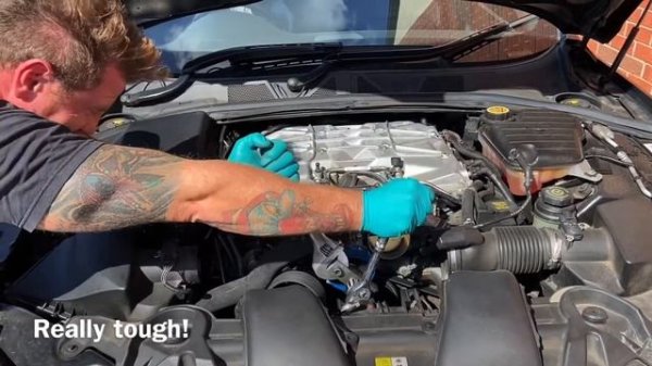 Jaguar XFR Top Supercharger Pulley Change in 45mins!!