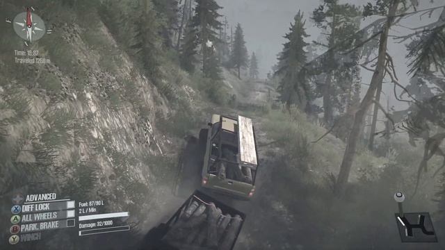 Spintires mudrunner LOGGING SASQUATCH MOUNTAIN!!! 1990 toyota hilux!!! смотреть онлайн
