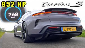 2024 PORSCHE TAYCAN TURBO S 952ЛС | 0-260 МАКСИМАЛЬНАЯ СКОРОСТЬ на НЕМЕЦКОМ АВТОБАНЕ AutoTopNL