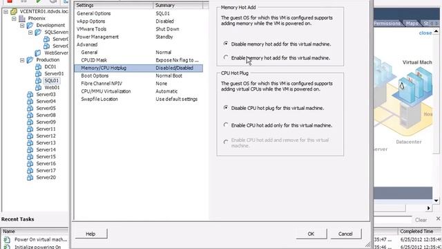 Hot Adding Memory and CPUs to a Virtual Machine - vSphere 5 CBT смотреть онлайн