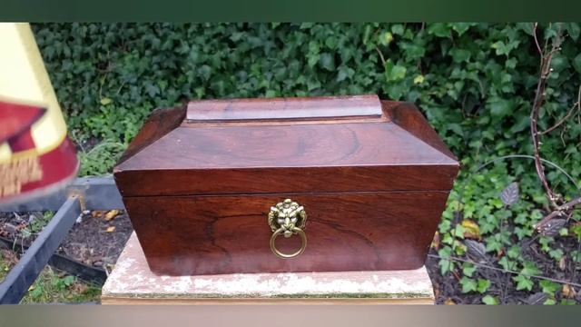 Antique George IV Georgian Era Wood Tea Caddy Restoration With Howard Restor-A-Finish смотреть онлайн