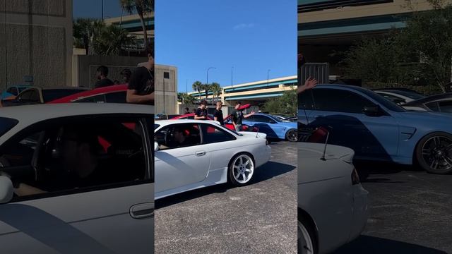 Nissan Silvia S-14 Pulling up to Cars & Coffee смотреть онлайн