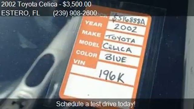 2002 Toyota Celica GT S 2dr Hatchback for sale in ESTERO, FL смотреть онлайн