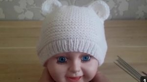 ШАПОЧКА С УШКАМИ НА 6-9 МЕСЯЦЕВ / МАСТЕР КЛАСС