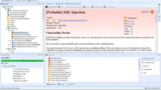 درس اكتشاف الثغرات الأمنية في موقعك بواسطة برنامج NetSparker смотреть онлайн