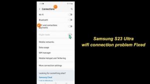 Samsung S23 Ultra WIFI Connection Problem Fixed