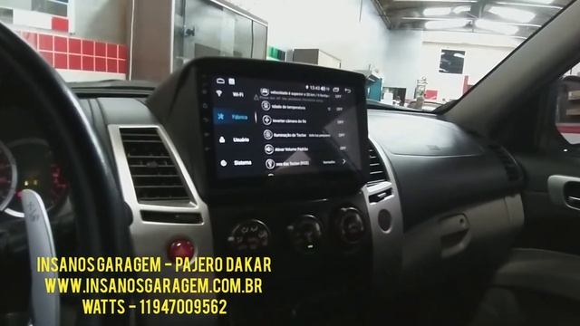 Pajero Dakar Central Multimídia Aikon Atom Octacore Intel + TV Full HD + Tela Full Touch De 9