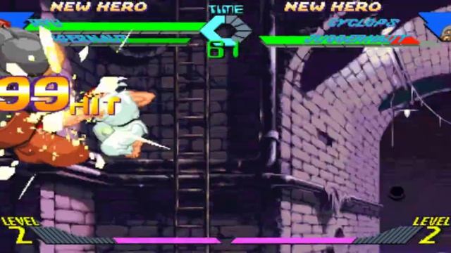 X-Men Vs Street Fighter Ryu 200% Combo Floor Break смотреть онлайн