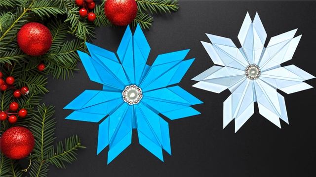 Бумажные снежинки ❄️ Легкое изготовление снежинок из бумаги ❄️ Как вырезать снежинки смотреть онлайн