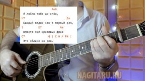 А. Серов - Я ЛЮБЛЮ ТЕБЯ ДО СЛЕЗ, на аккордах без баррэ, разбор на гитаре