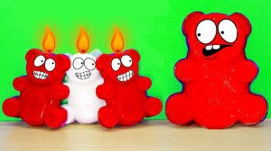 Желейный медведь Валера и медве -свечка