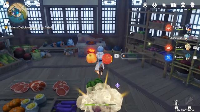 Make a delicious satisfying salad genshin impact quest guide food смотреть онлайн