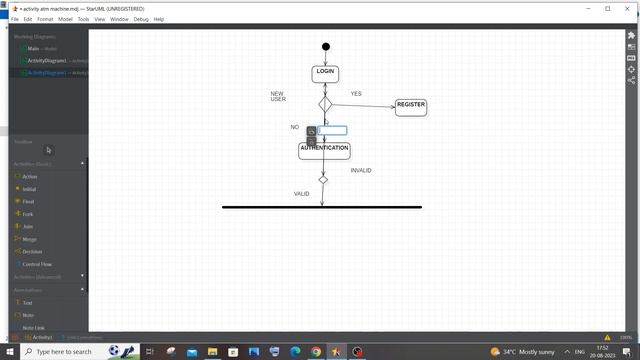 Activity diagram for online food ordering system in uml | Software engineering смотреть онлайн