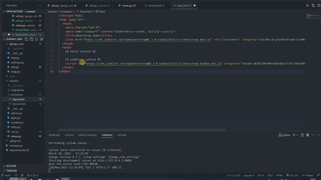 Django CRM Base, Navbar, Home шаблоны #2 смотреть онлайн