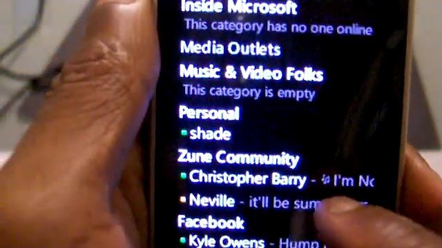 Windows Live Messenger for Zune HD смотреть онлайн