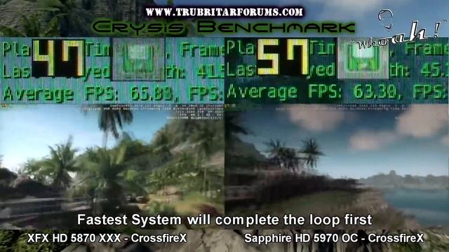 crysis hd5870 Vs 5970 смотреть онлайн