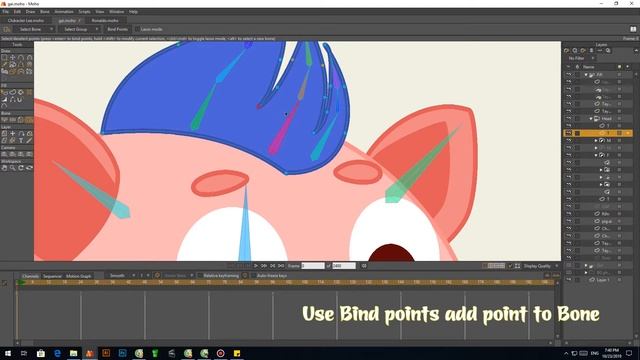 How To Make HAIR TURN Animation In Moho | Moho 12