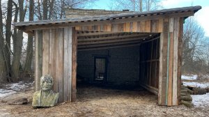 22. Бюджетный навес для авто своими руками. Январь 2025.