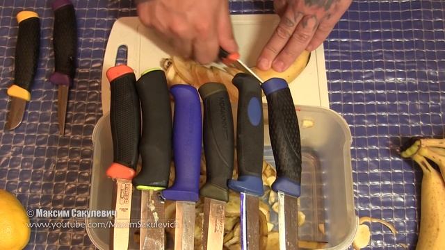 Ножи MORA, BAHCO - повторный тест на окисление - Уксус, Банан, Лимон (по просьбам зрителей) смотреть онлайн