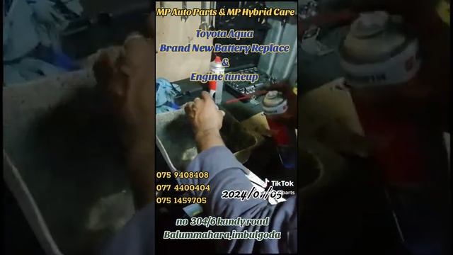 Toyota Aqua Brand New Battery Replace & Engine Tuneup #automobile #hybrid #hybridcar #aqua #servic смотреть онлайн