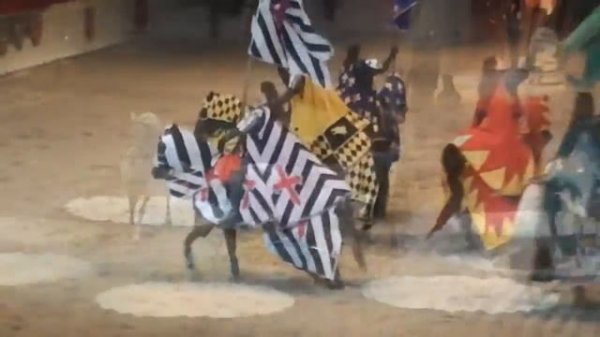 В гостях в средневековье. На рыцарском турнире.