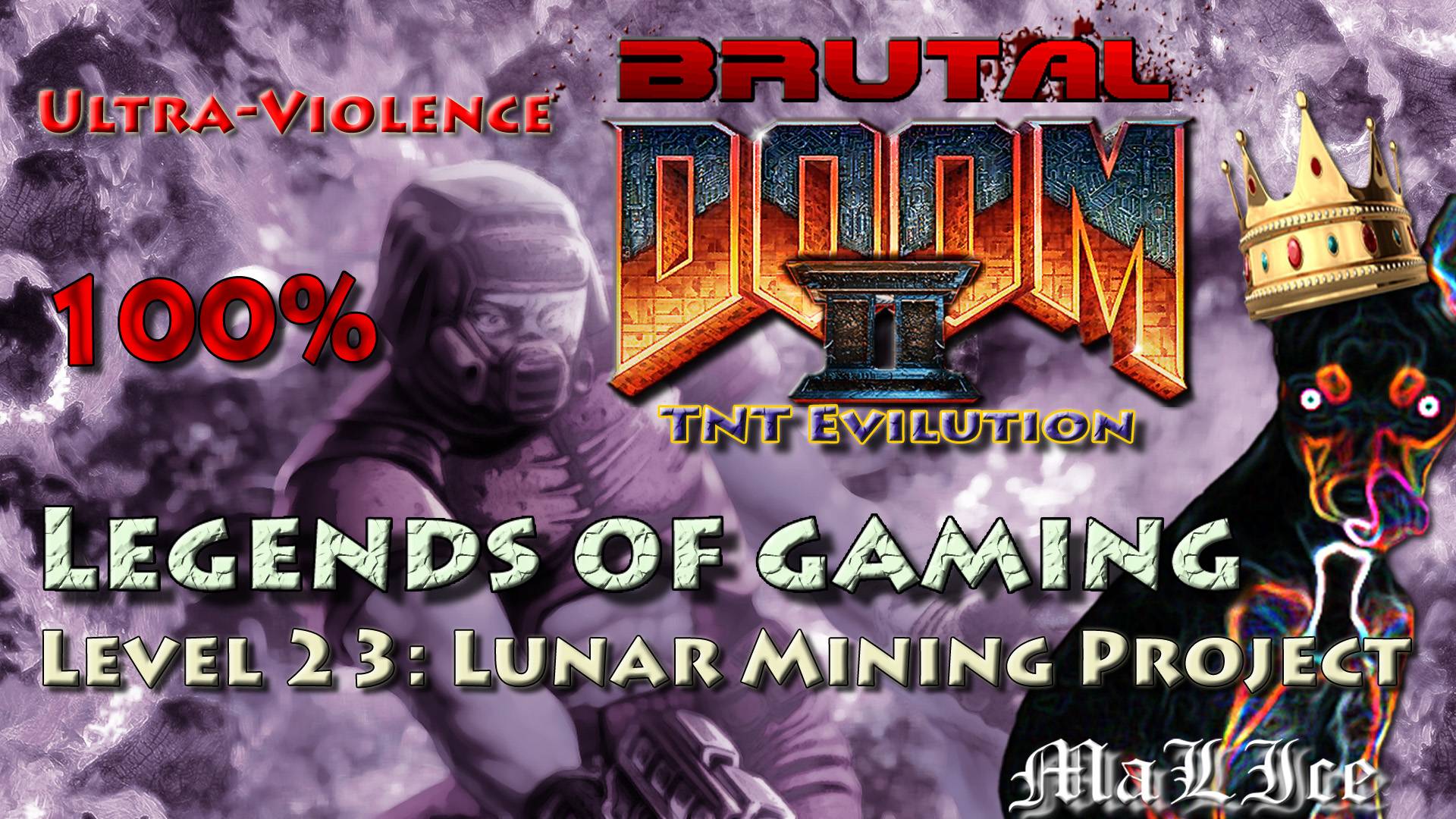 Brutal Doom 2 TNT: Evilution - Level 23: Lunar Mining Project смотреть онлайн