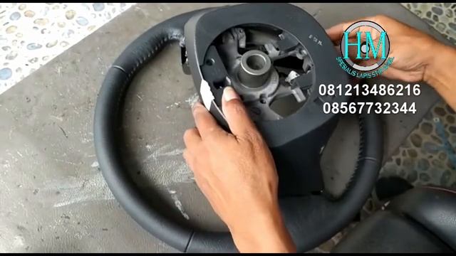 Retrim setir all new Nissan Xtrail pakai kulit asli autoleder monza warna hitam. смотреть онлайн