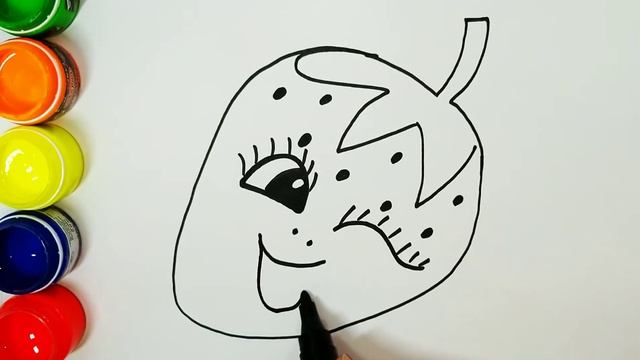 Bolalar Uchun Qulupnay Rasm Chizich / сурет салу клубника Сурет салып уйрену / Drawing Strawberry