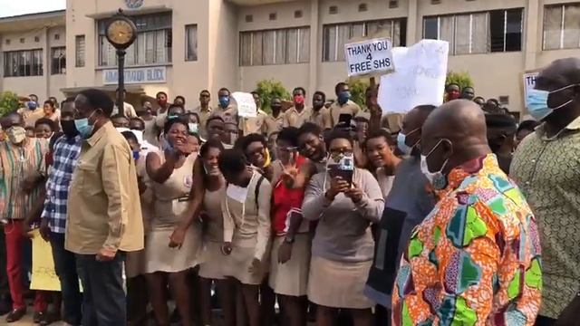 Keta Senior High Students delighted to see Nana Addo смотреть онлайн