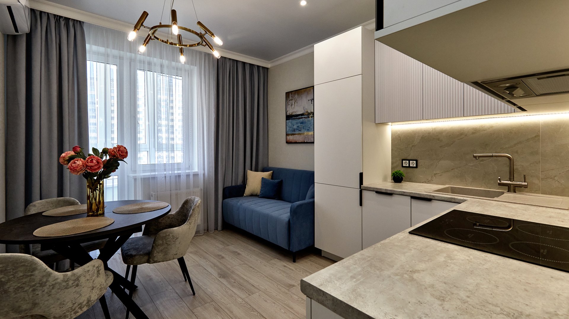 Однокомнатная квартира 40 кВ. м. смотреть онлайн