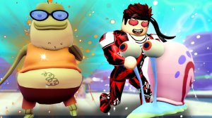 Басс Пузырь и Гэрри против анчоусов в обороне SpongeBob Tower Роблокс !