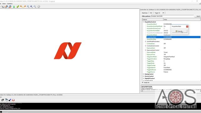 Changing the frame size of the GoldEye camera using an NI frame grabber for the AOS Software смотреть онлайн