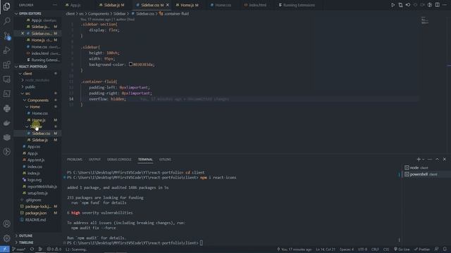 React webportfolio Sidebar Свертывание и развертывание #3 смотреть онлайн
