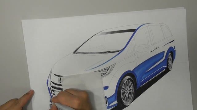 HONDA ODYSSEY (for JAPAN) sketch drawing
