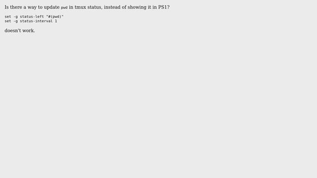 Unix & Linux: Display current pane's current directory in status смотреть онлайн